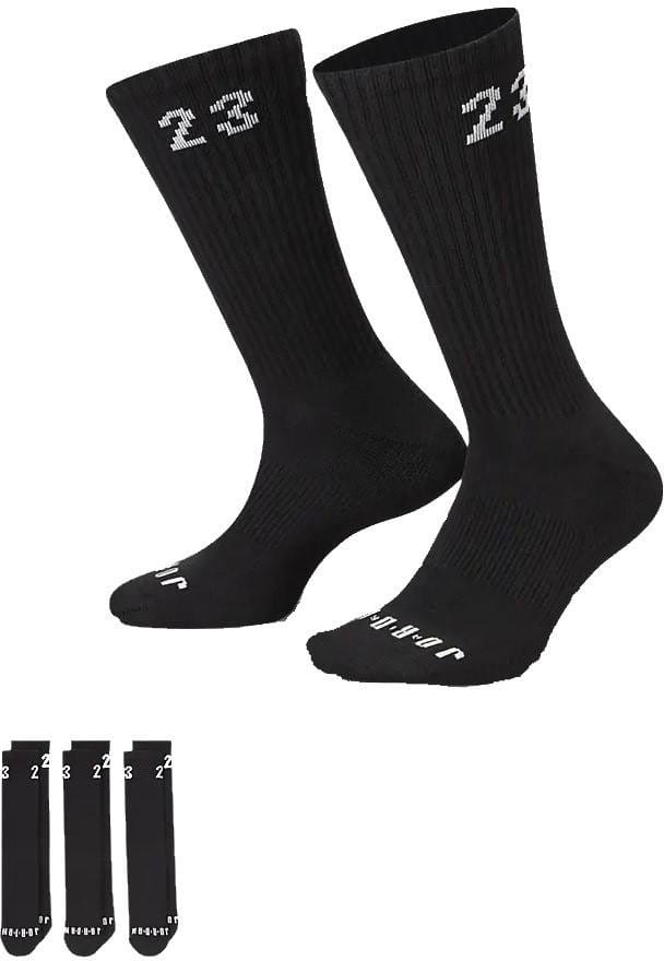 Sokken Jordan Essential Crew 3 Pack Socks Black