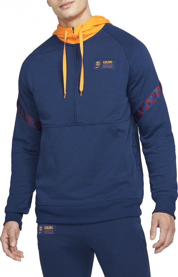 Sweatshirt met capuchon Nike M FC Barcelona Half-Zip Fleece Hoody