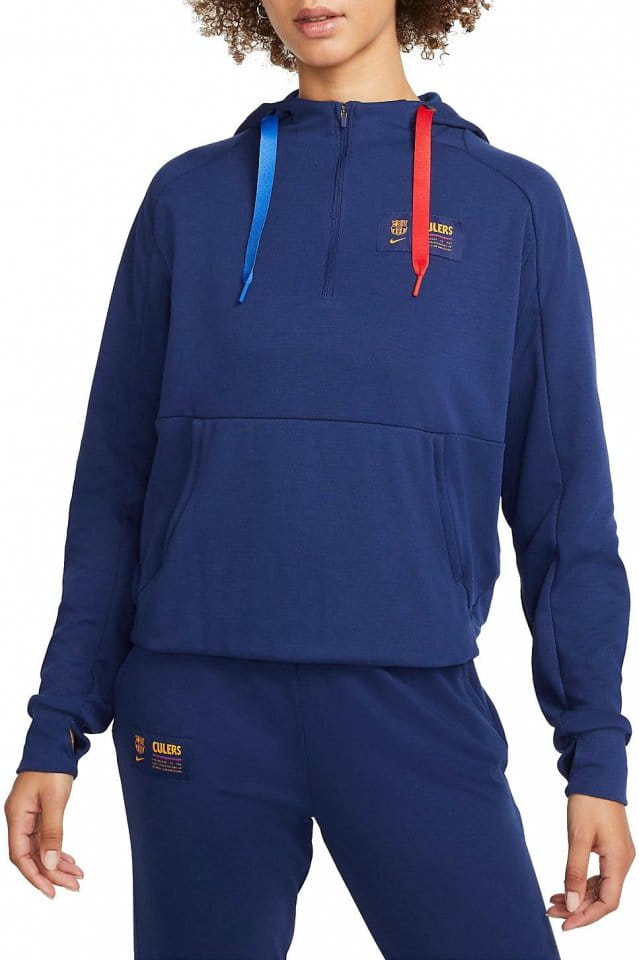 Sweatshirt met capuchon Nike F.C. Barcelona Women's Dri-FIT 1/2-Zip